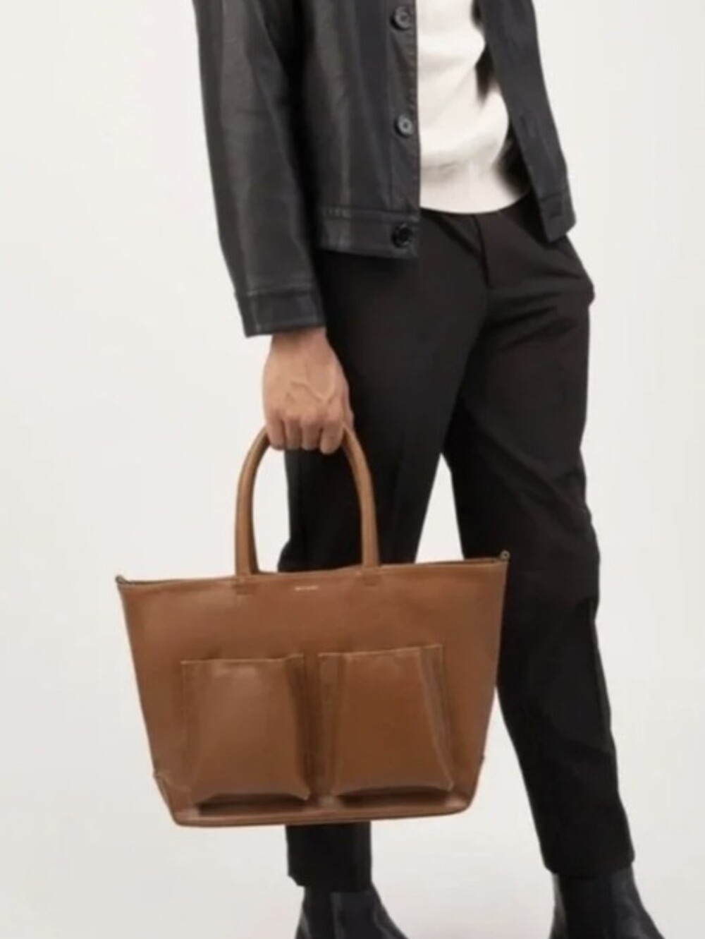​Matt & Nat Raylan Cognac Tan Vegan Leather Diaper Messenger Bag